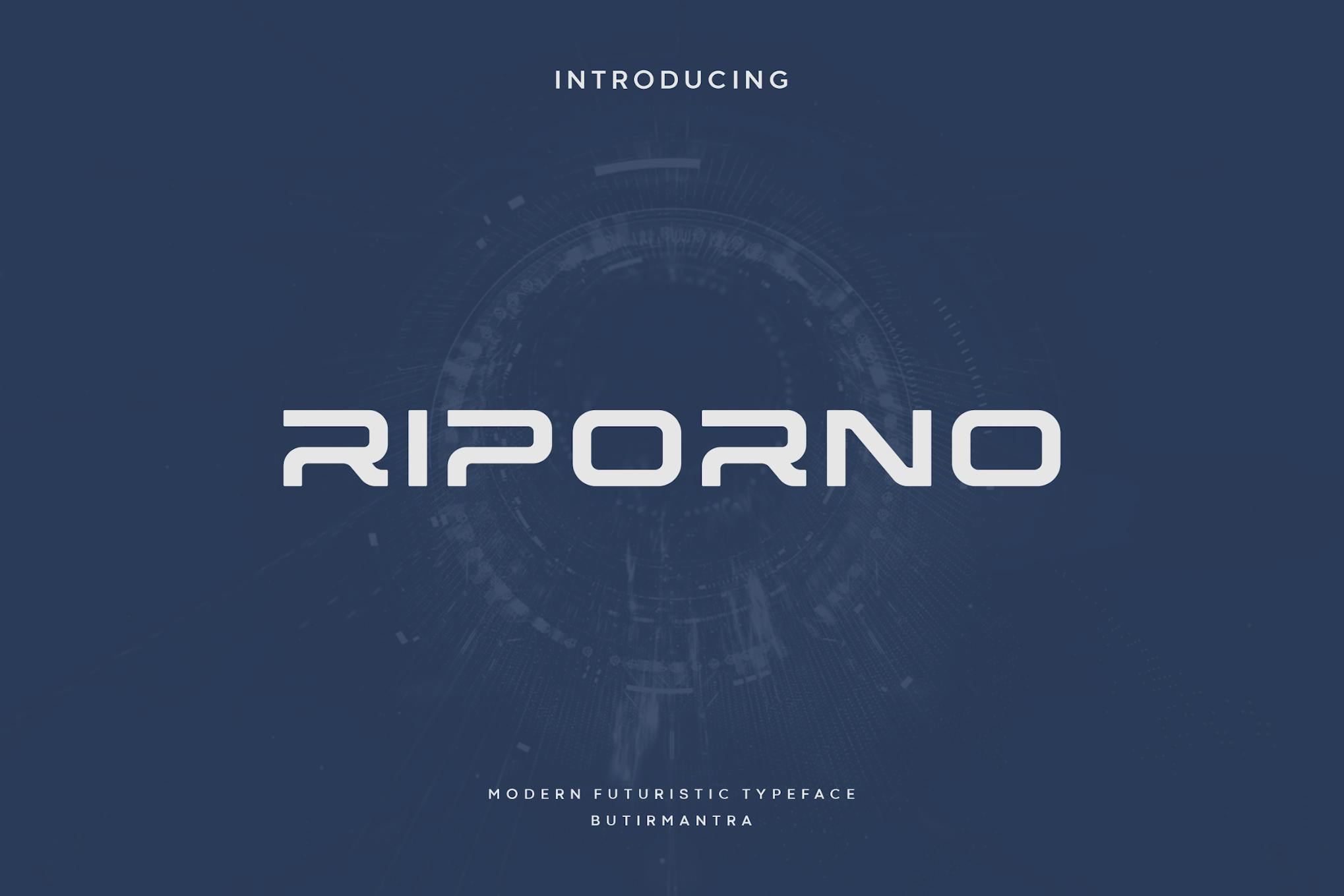 Riporno – Futuristic Font