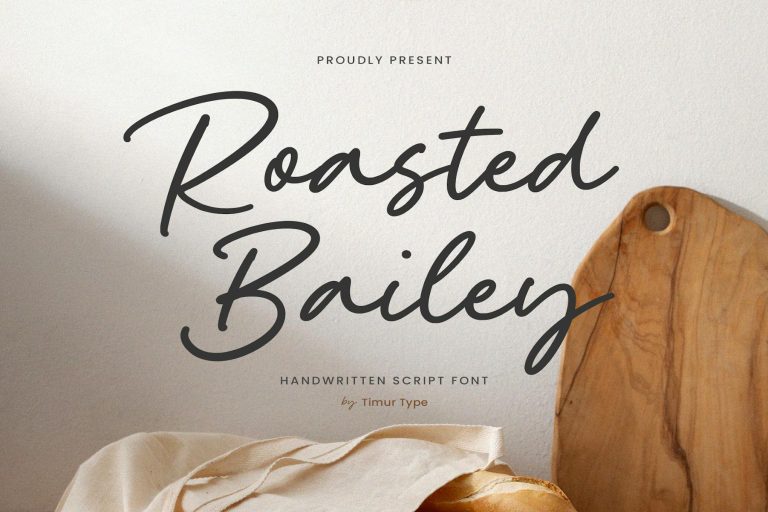 Roasted Bailey – Handwritten Script Font TT