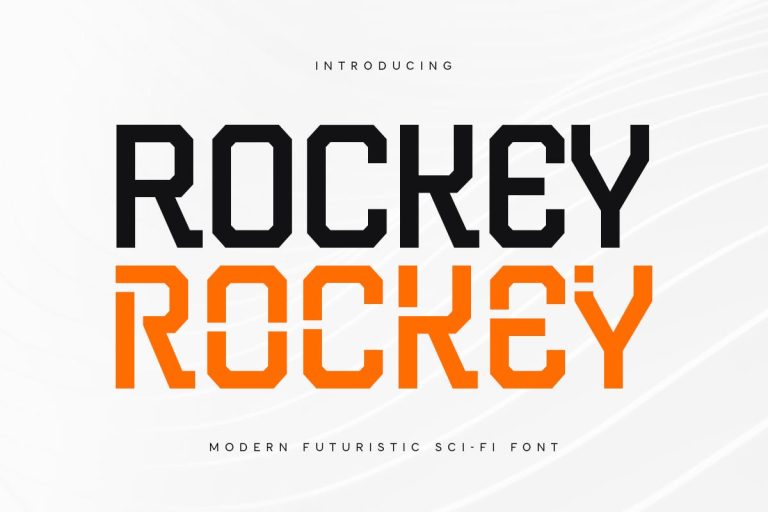 Rockey – Modern Sci-fi Futuristic Font
