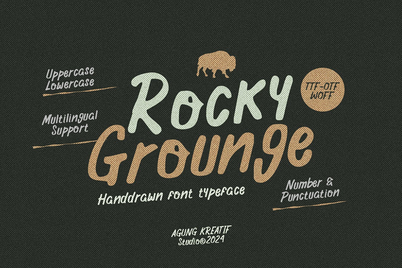Rocky Grounge – Handdrawn Typeface
