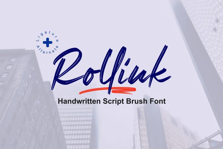 Rollink – a simple brush font