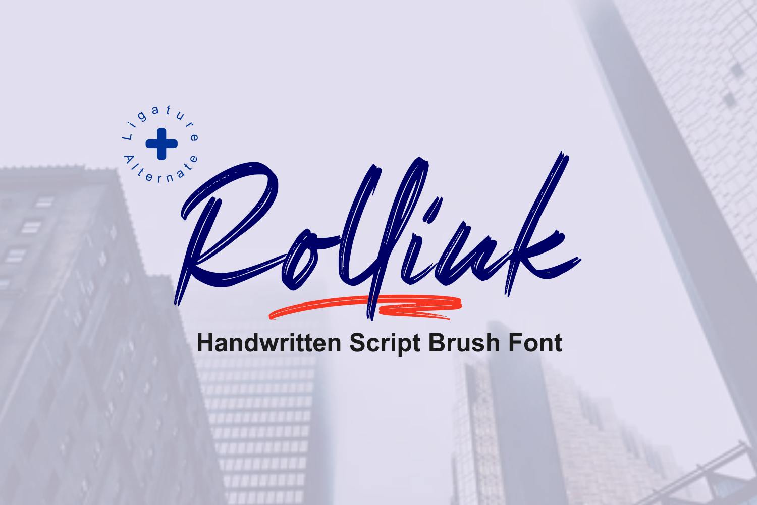 Rollink – a simple brush font