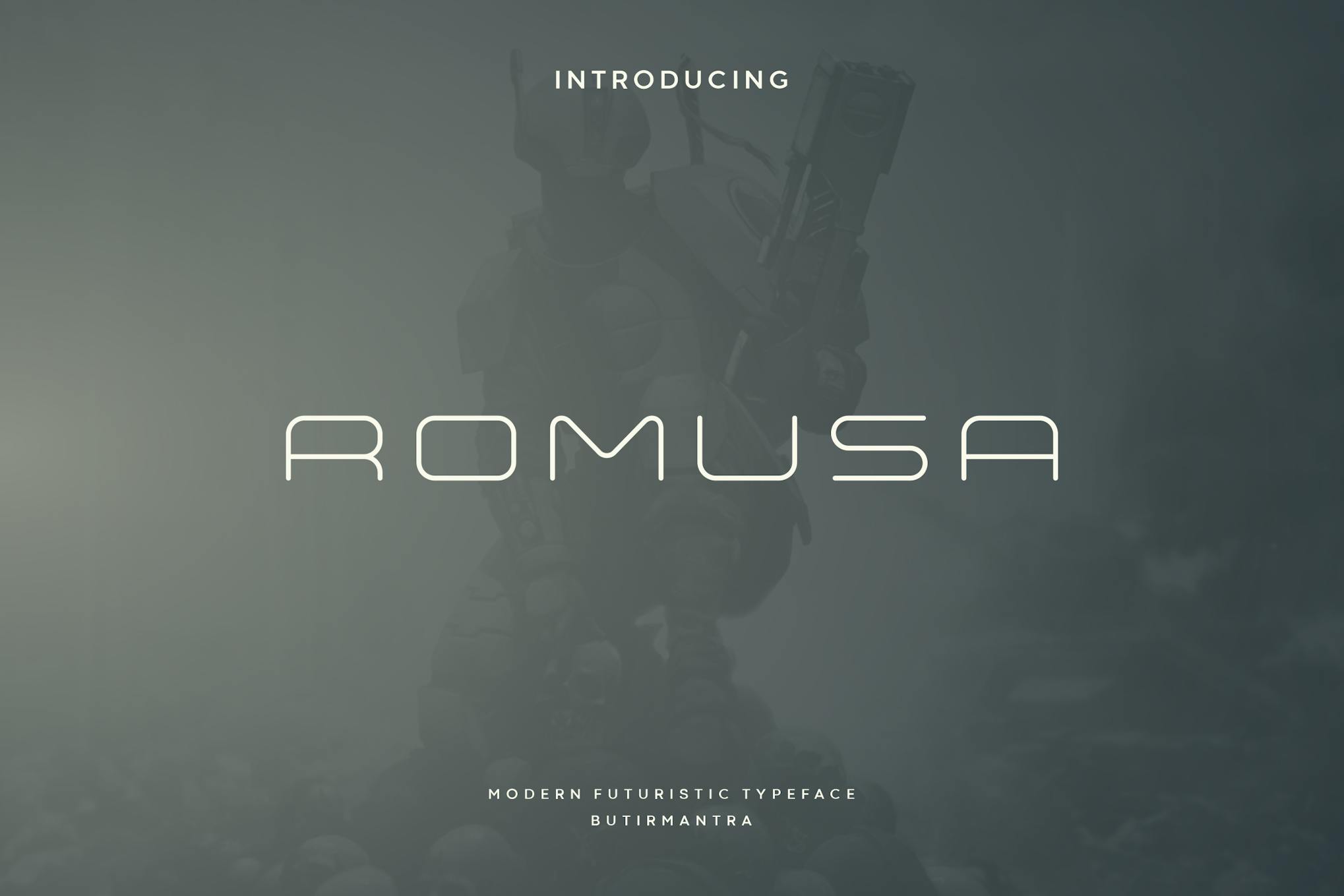 Romusa – Futuristic Font