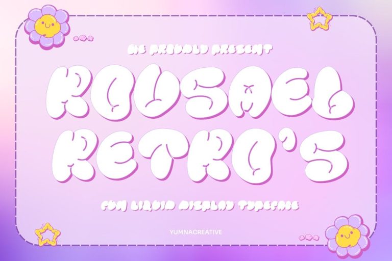 Rousael – Liquid Display Font