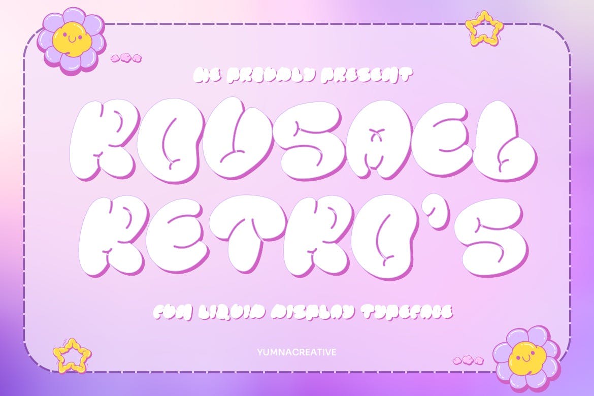 Rousael – Liquid Display Font