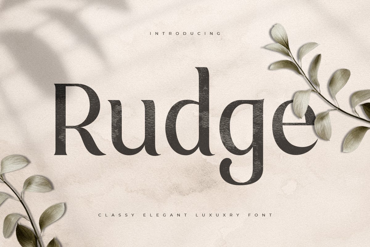Rudge – Classy Elegant Luxury Font
