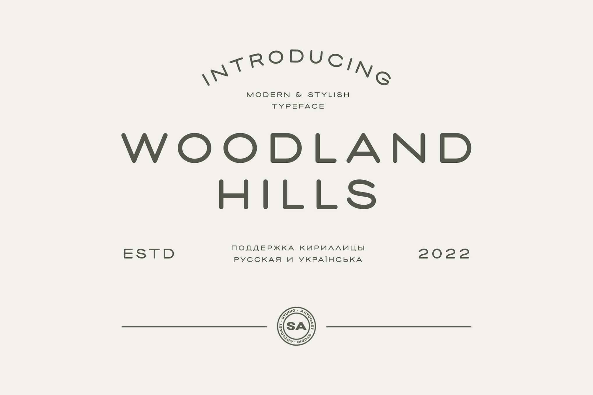 SA Woodland Hills – Modern Display Font
