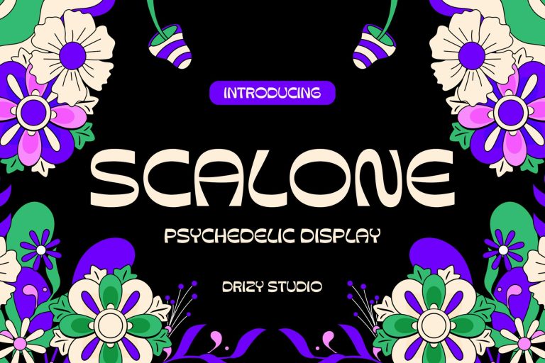 Scalone – Psychedelic Display Font