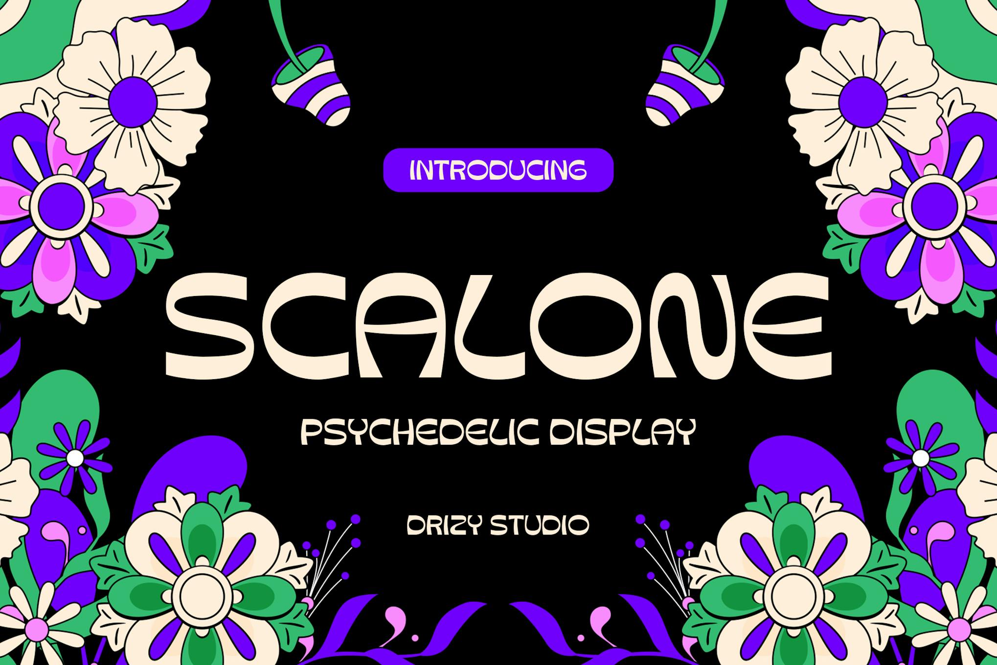 Scalone – Psychedelic Display Font