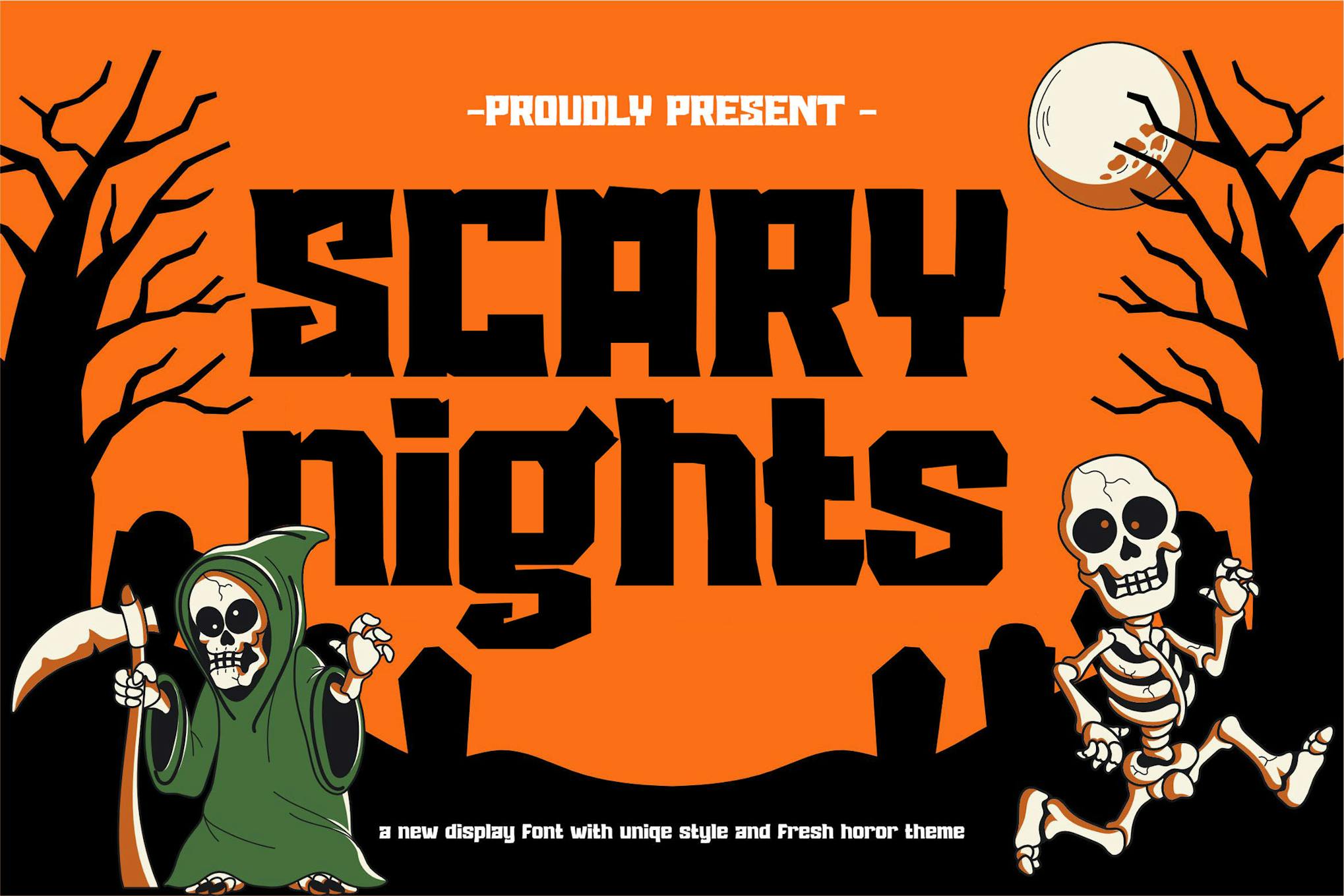 Scary Nights – Horror Display Font