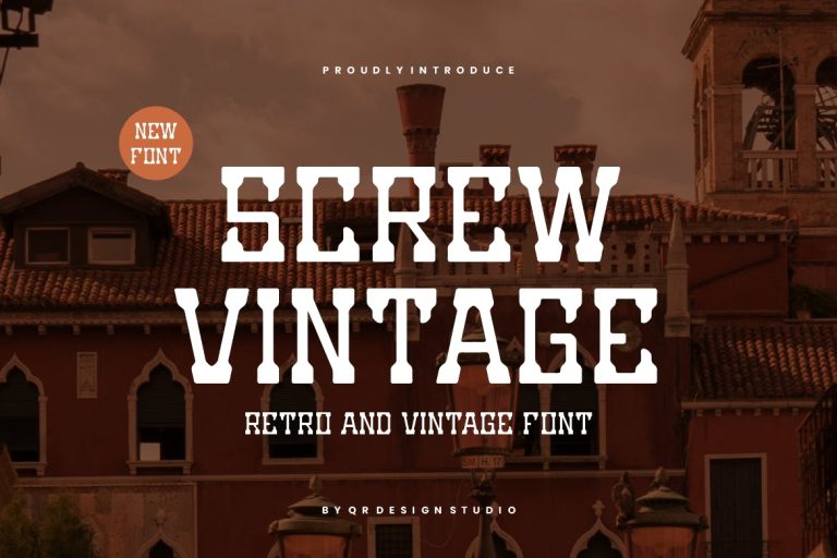 Screw Vintage –  Slab Serif & Western Font
