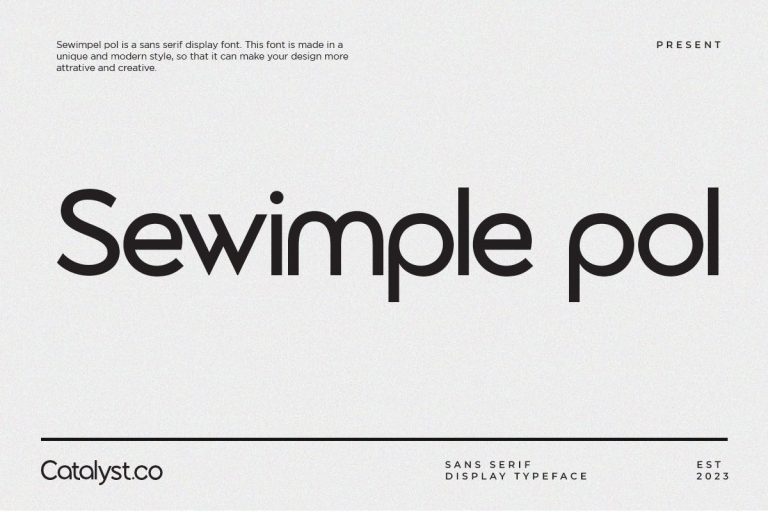 Sewimple Pol Sans Serif Display Font
