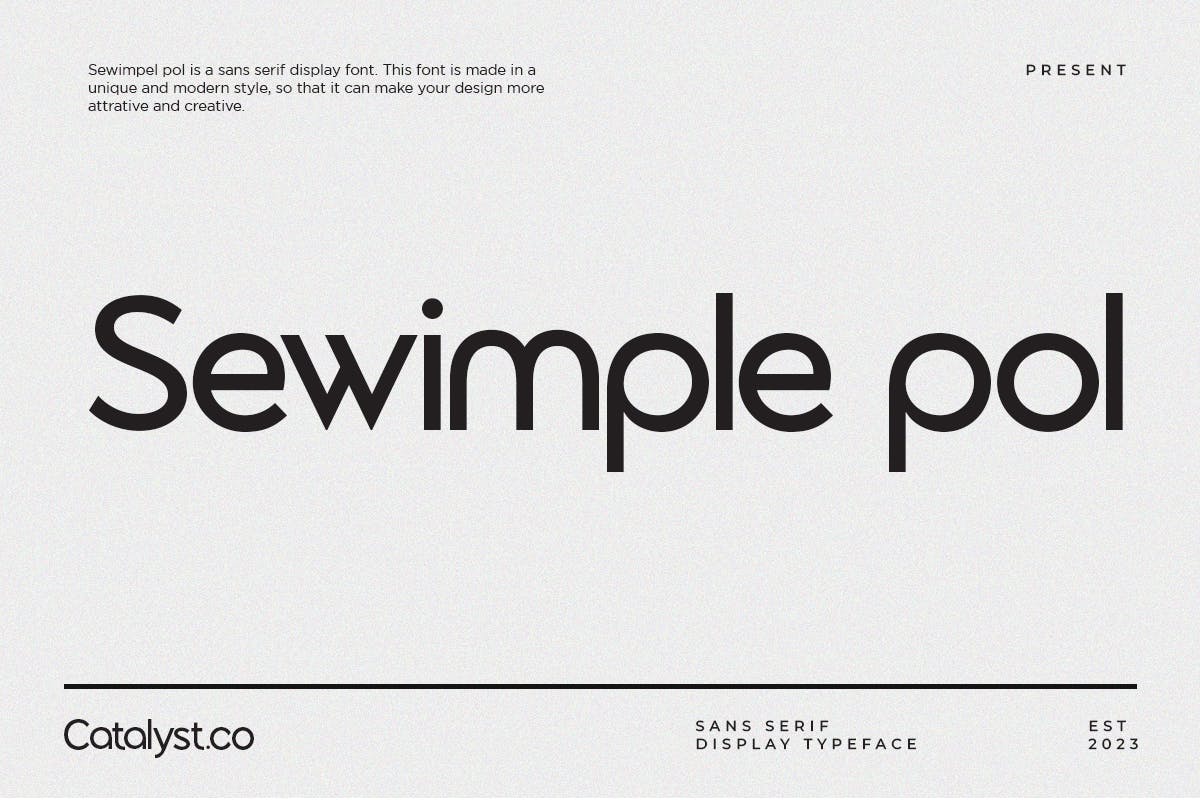 Sewimple Pol Sans Serif Display Font