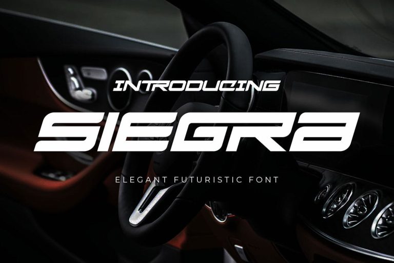 Siegra – Sporty Tech Font