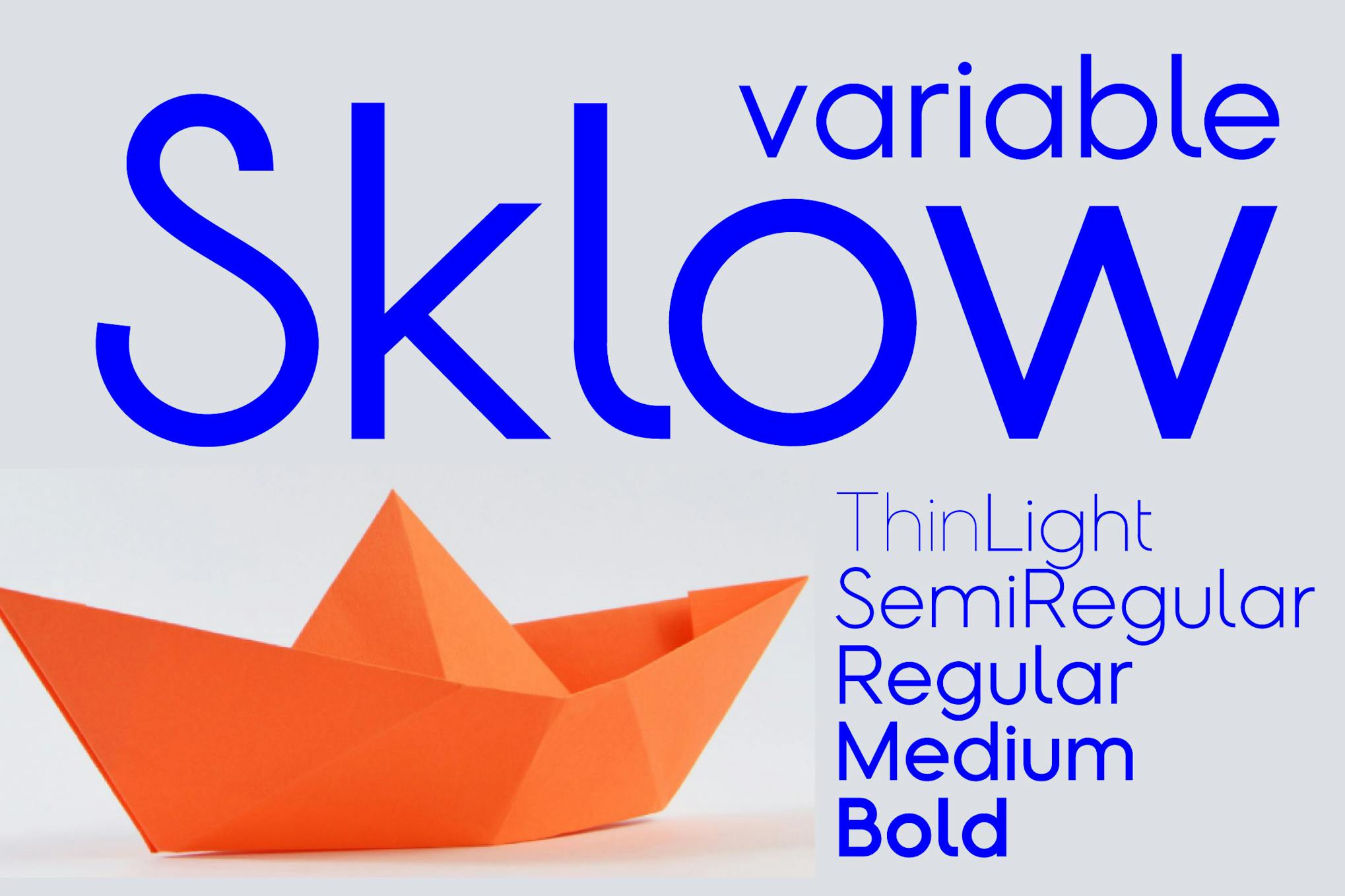 Sklow Sans Serif font