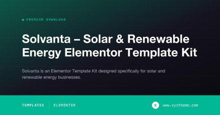 Solvanta – Solar & Renewable Energy Elementor Template Kit