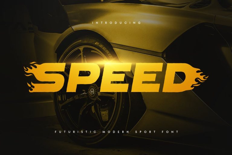 Speed – Futuristic Modern Sport Font