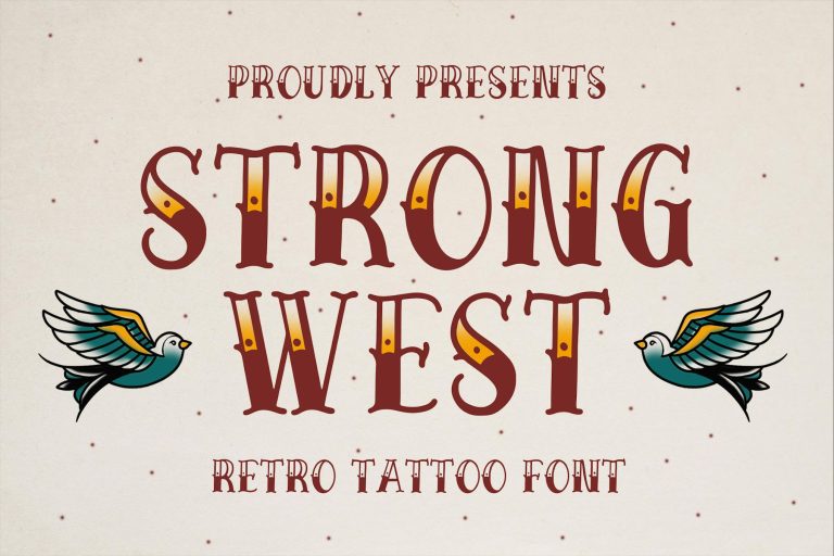 Strong West – Retro Tattoo Font