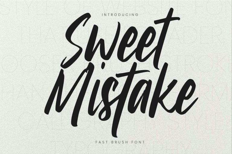 Sweet Mistake – Fast Brush Font