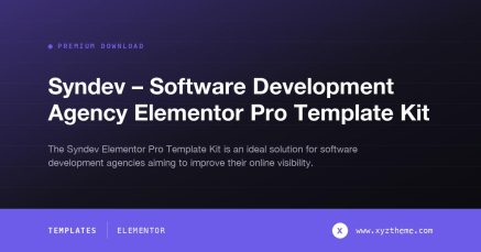 Syndev – Software Development Agency Elementor Pro Template Kit