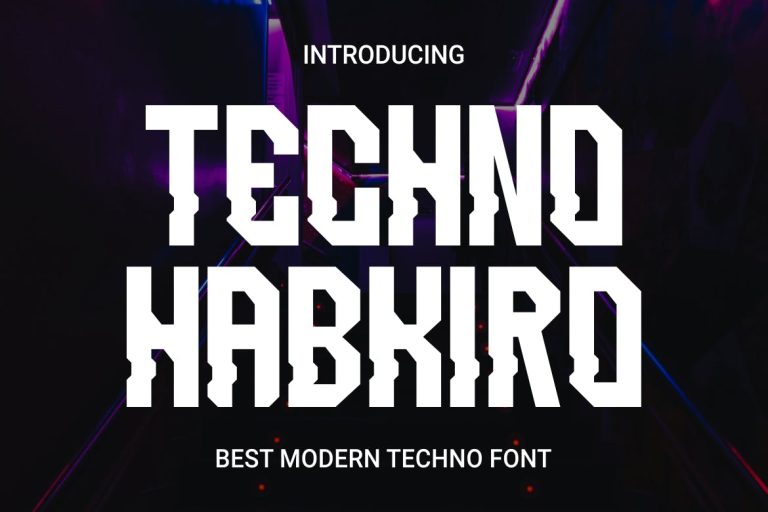 Techno Habkiro – The techno font
