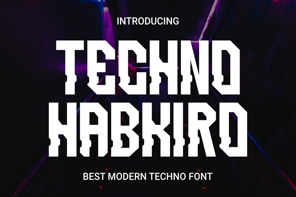 Techno Habkiro – The techno font