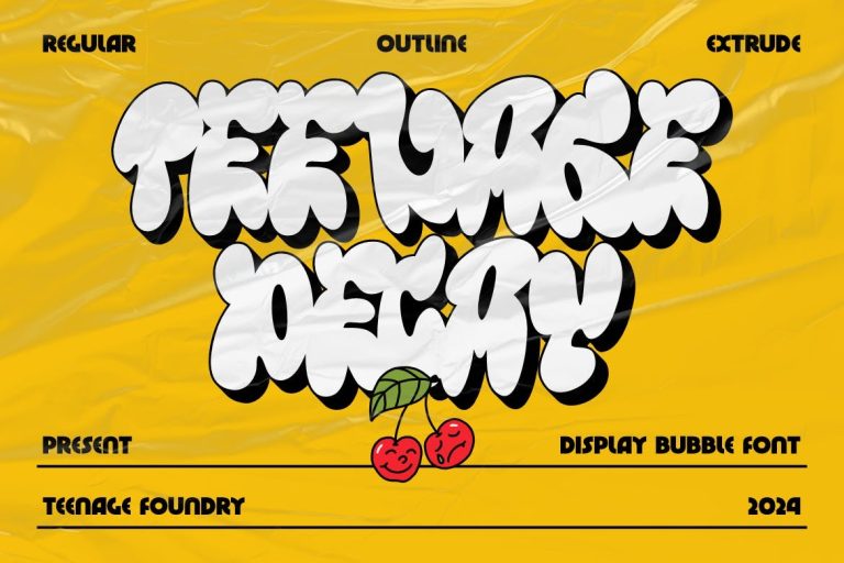Teenage Decay – Bubble Display Font