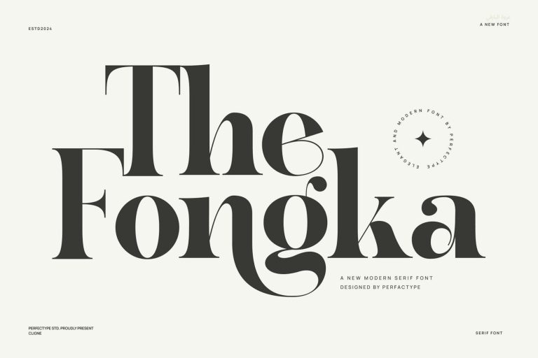 The Fongka Modern Elegant Serif Font Typeface
