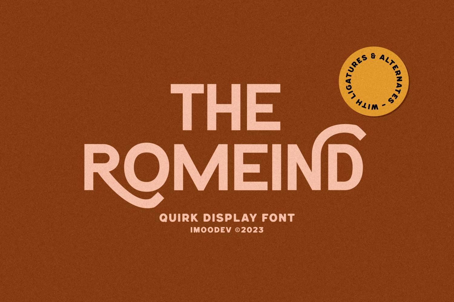 The Romeind – Quirk Display Font