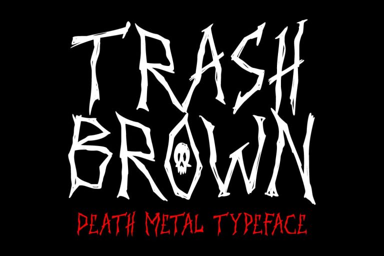 Trash Brown – Death Metal Font