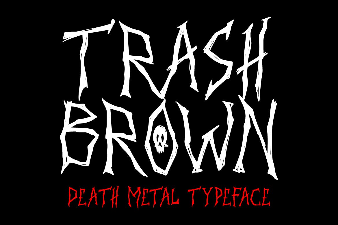 Trash Brown – Death Metal Font