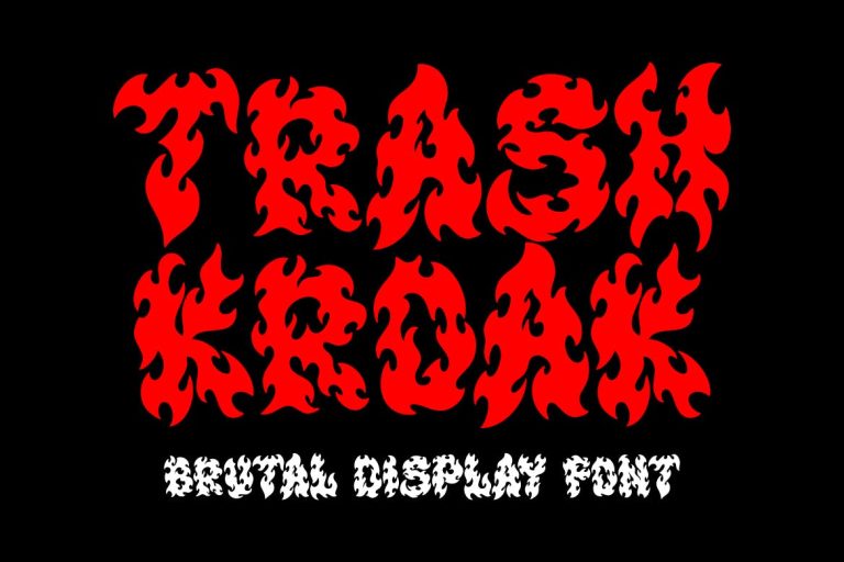 Trash Kroak – Brutal Display Font