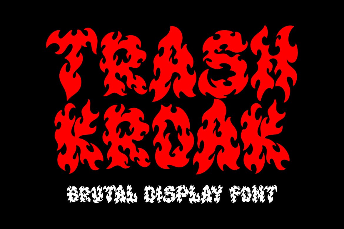 Trash Kroak – Brutal Display Font