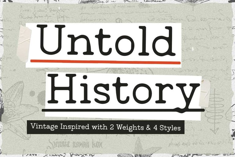 Untold History – Typewriter Font