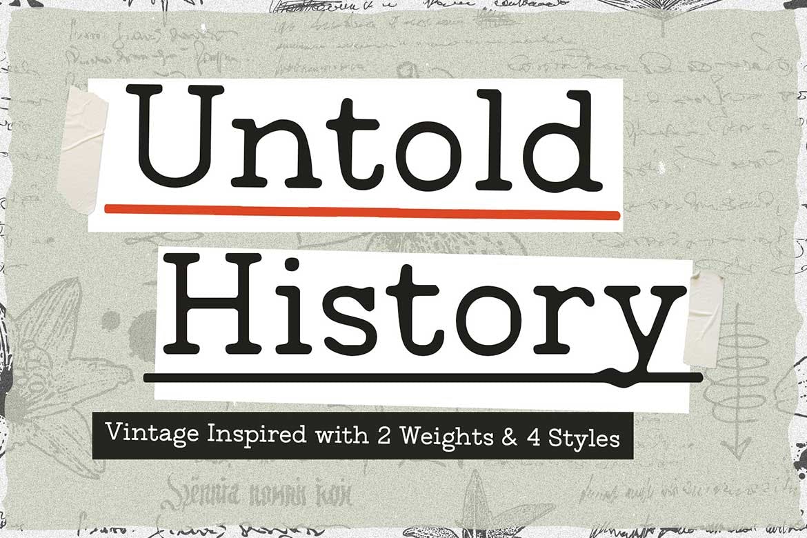 Untold History – Typewriter Font
