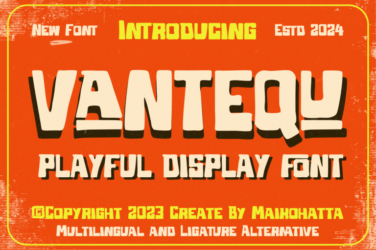 Vantequ – Playful Display Font