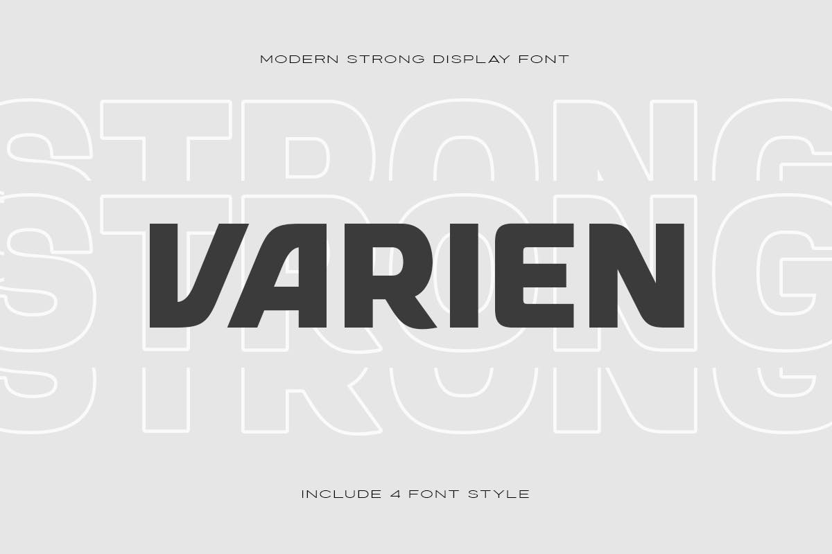VARIEN – Modern Strong Display Font