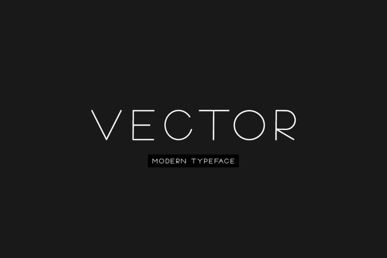VECTOR – Minimal & Modern Typeface