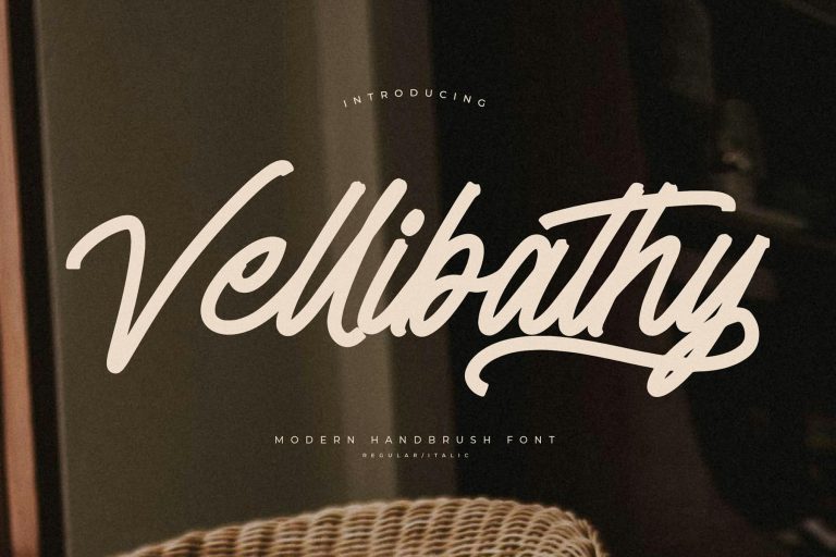 Vellibathy Modern Handbrush Font