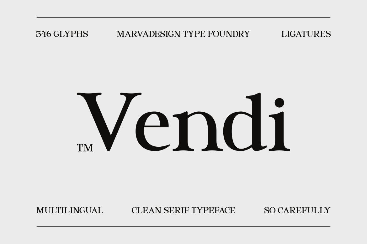 Vendi – Clean Serif Typeface