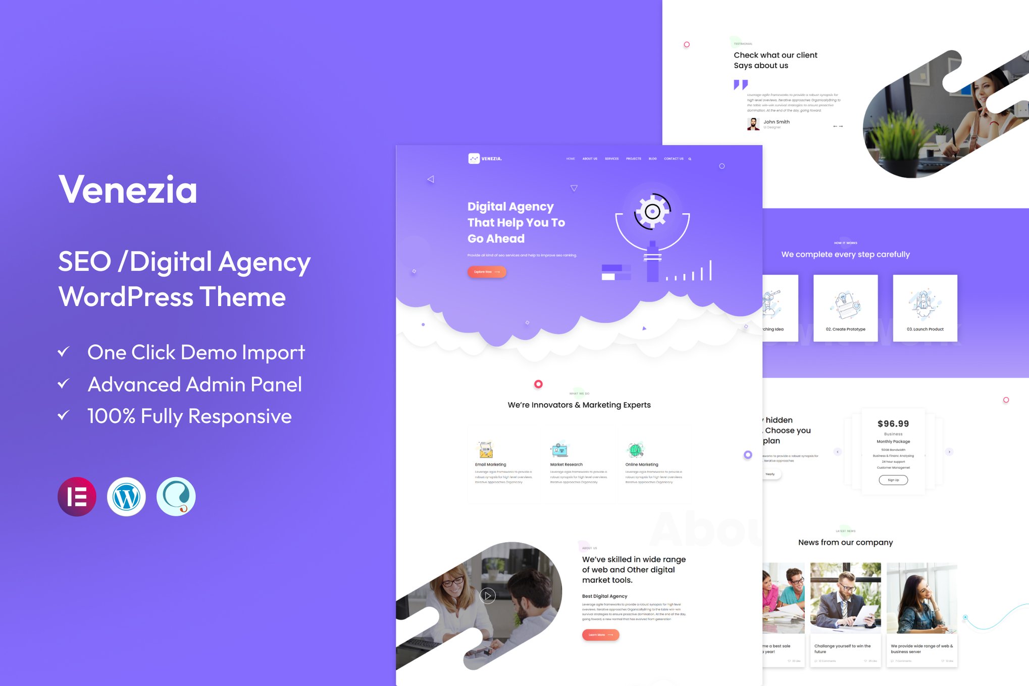Venezia – Digital Marketing WordPress Theme
