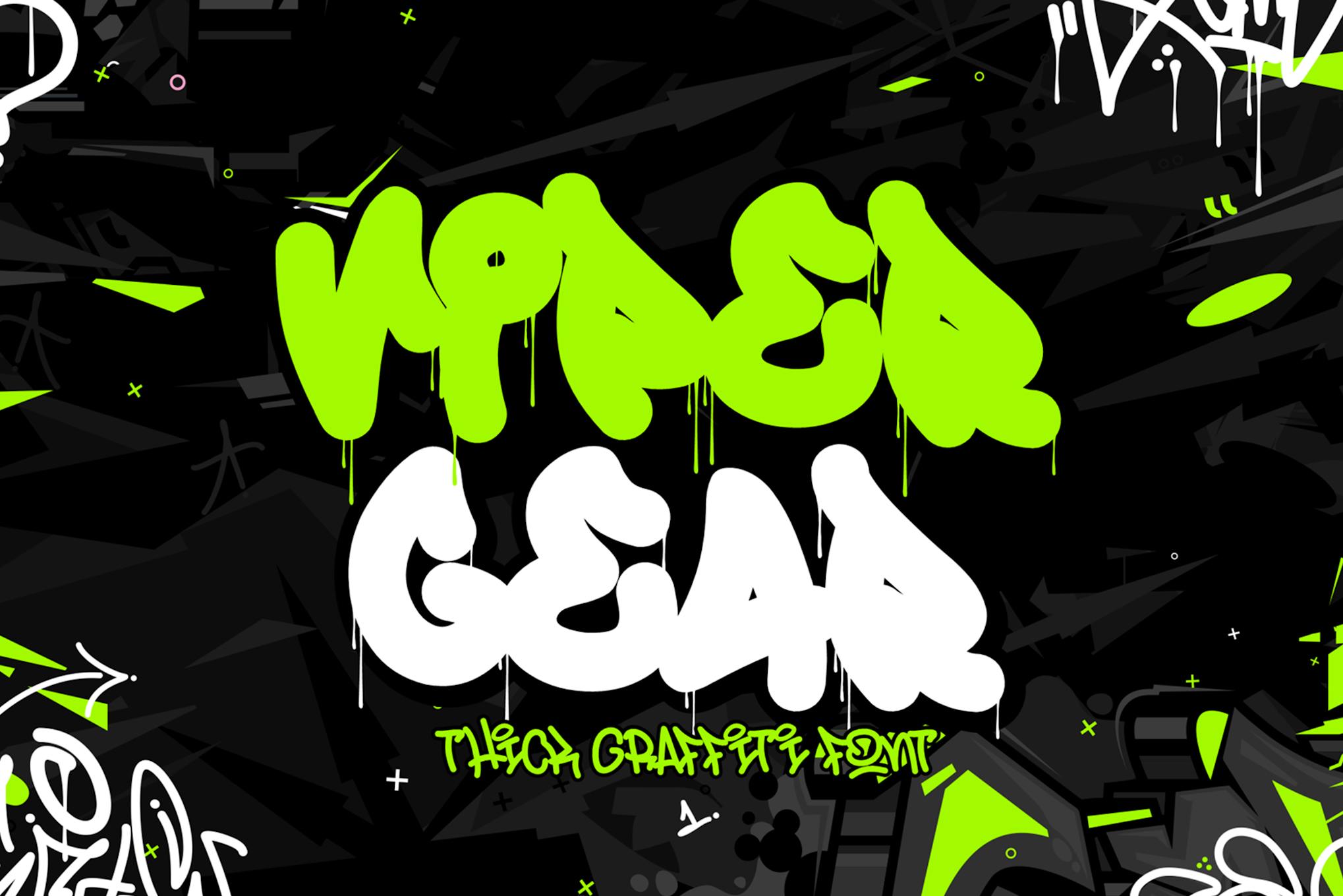 Viper Gear – Thick Graffiti Font