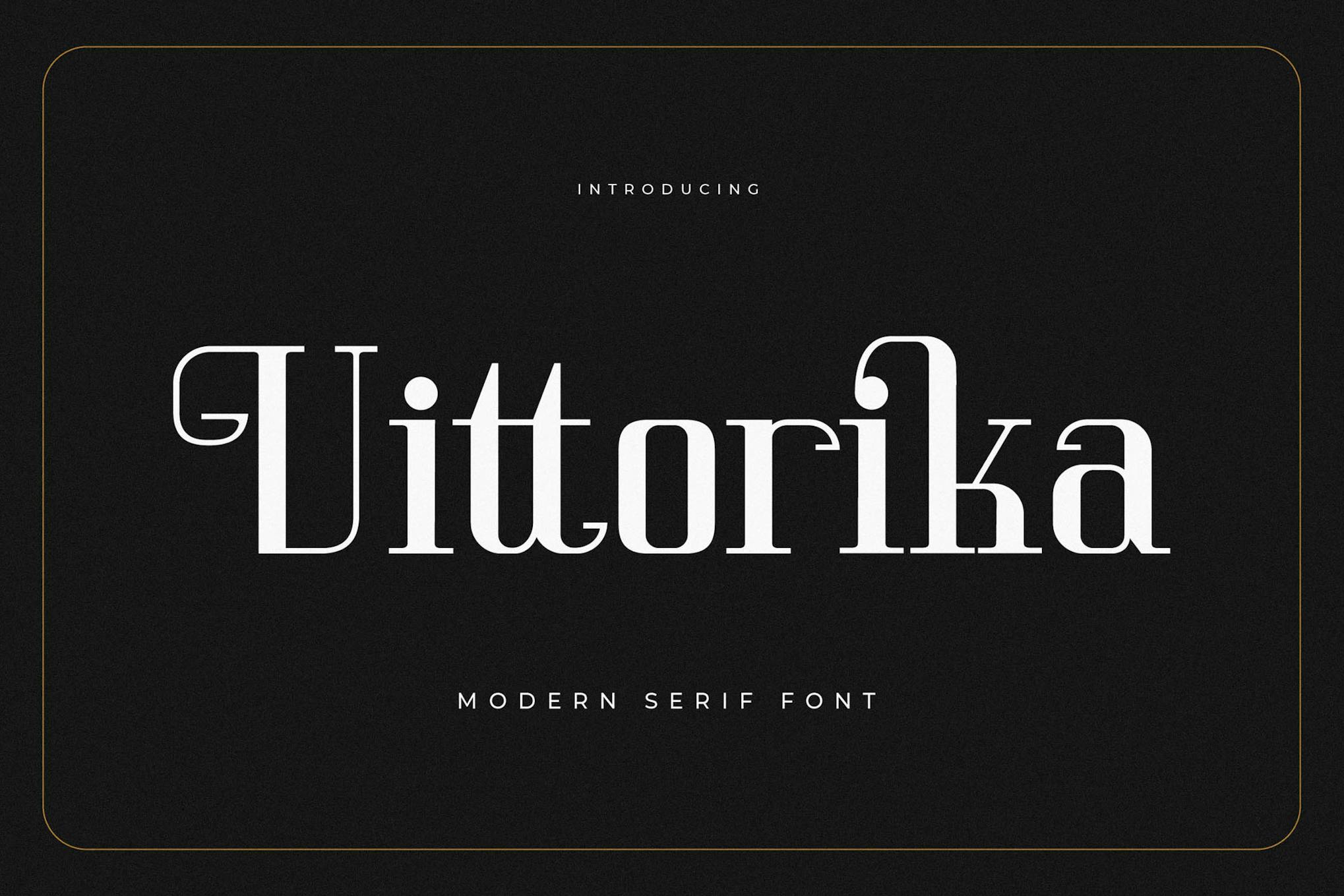 Vittorika Modern Serif Font