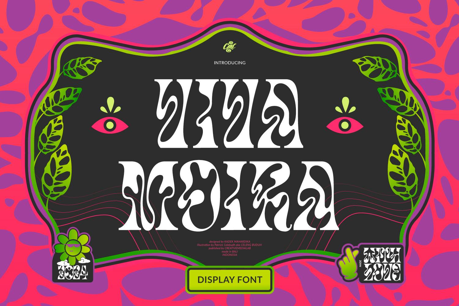 Viva Moira – Psychedelic display font