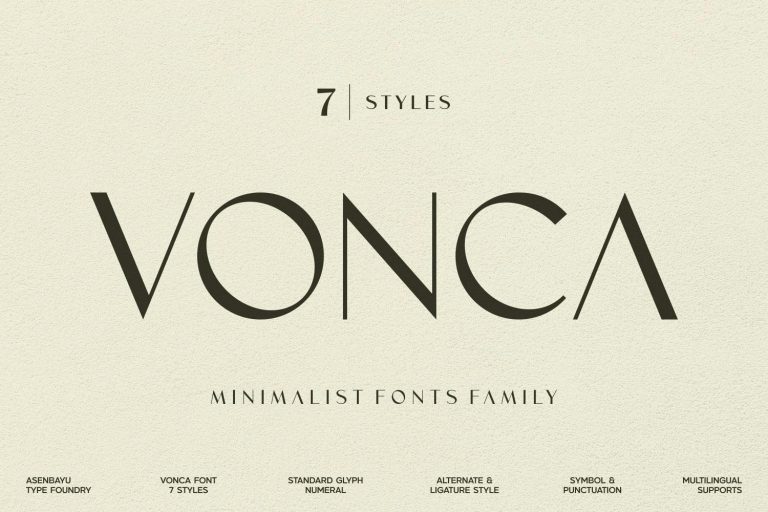 Vonca – Minimalist Font Family