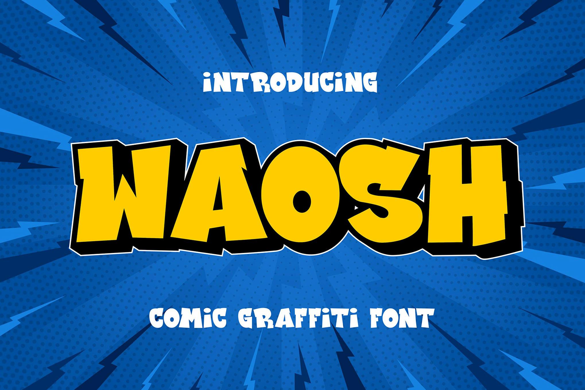 Waosh – Comic Graffiti Font