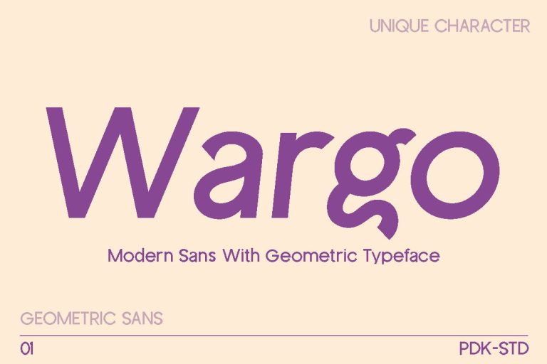 Wargo – Modern Geometric Font
