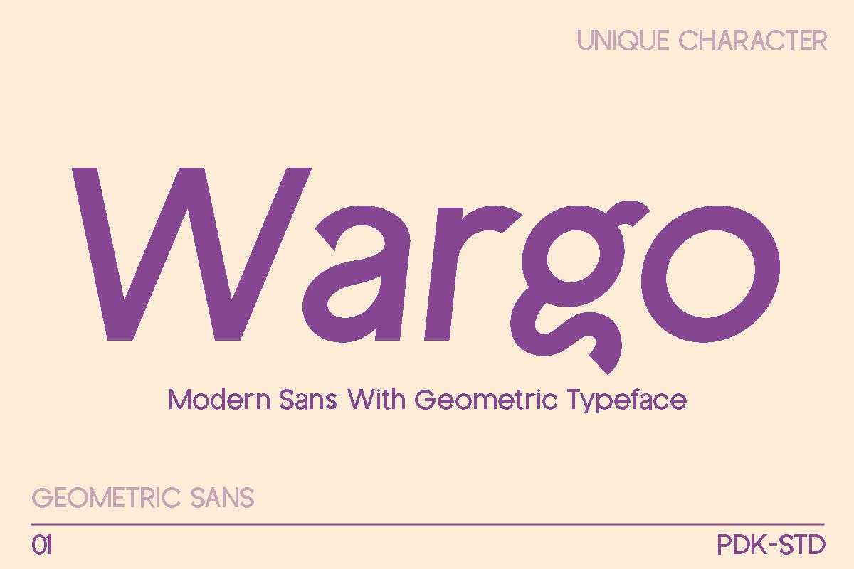 Wargo – Modern Geometric Font
