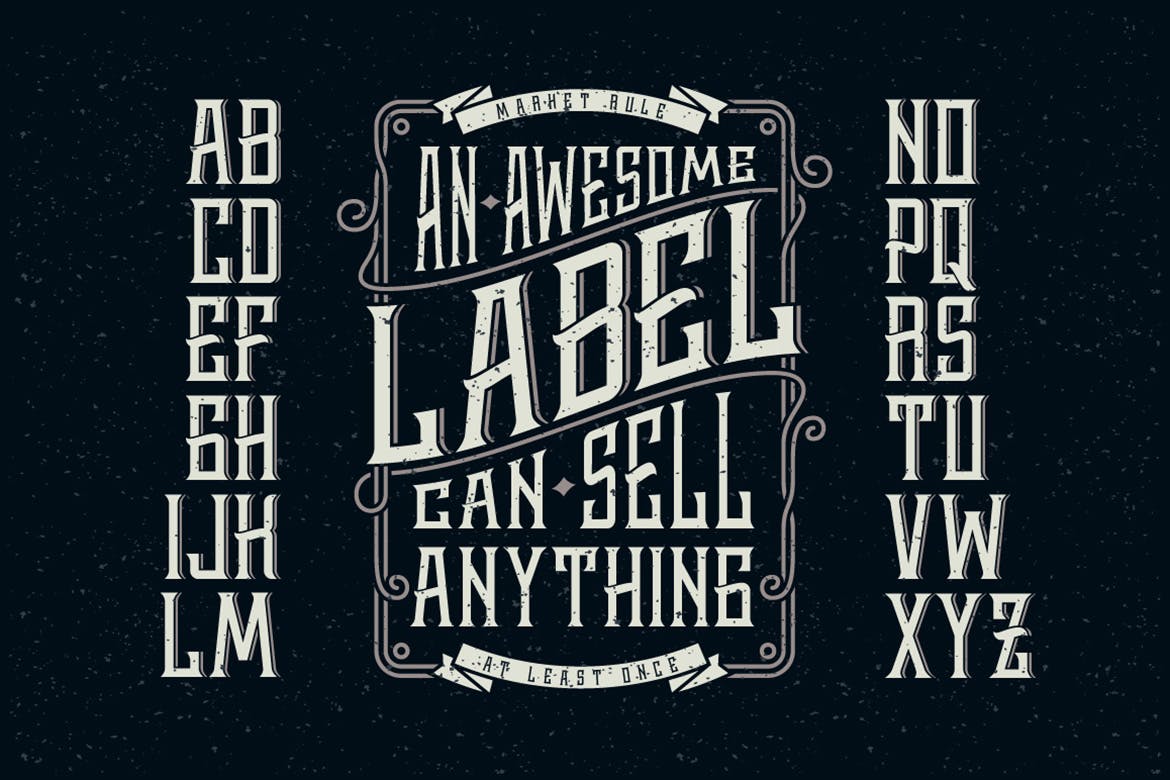 Whiskey label font