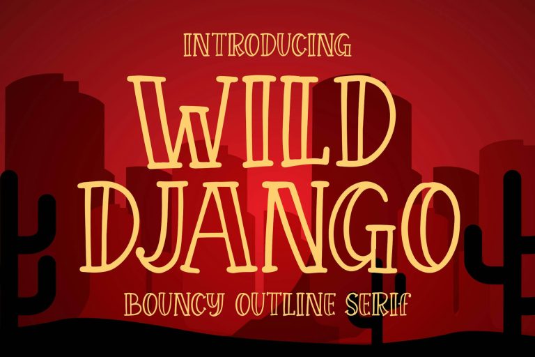 Wild Django – Bouncy Outline Serif